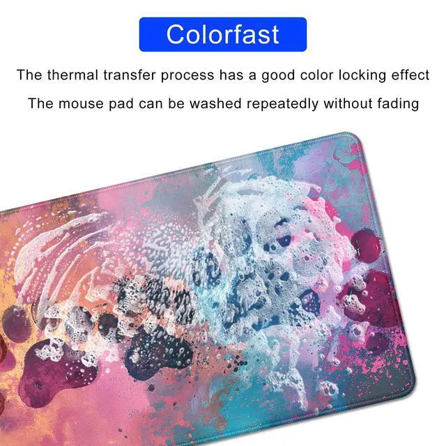 Alt view image 7 of 7 - Cute Dog Paw Print Mouse Pad Desk Mat,Large Mouse Pads Desk,Full Mouse Pad