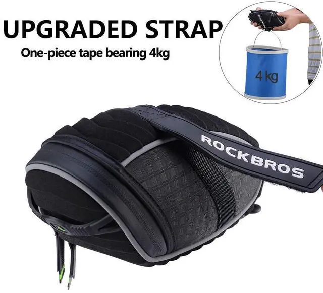 Alt view image 2 of 7 - Bike Seat Bag, Bicycle Saddle Bag Under Seat 3D Shell Cycling Seat Pack for Mountain Road Bikes Black