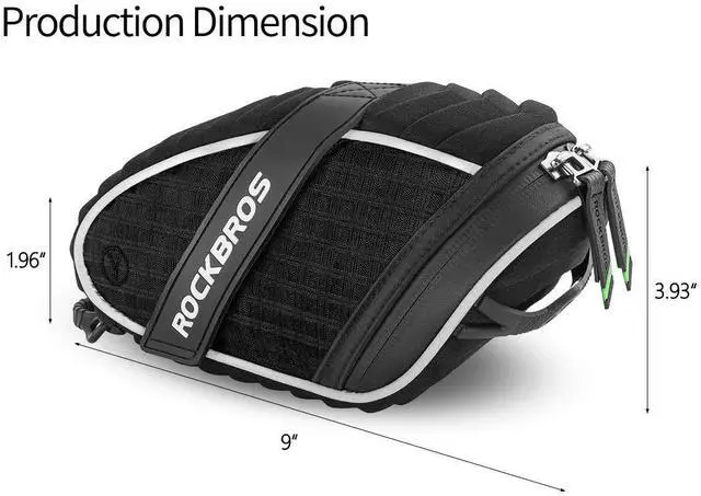Alt view image 7 of 7 - Bike Seat Bag, Bicycle Saddle Bag Under Seat 3D Shell Cycling Seat Pack for Mountain Road Bikes Black