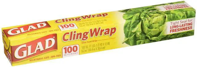 Main image of Cling Wrap, Clear Food Wrap, BPA -Free, Microwave Ready, 100 Sq Ft/Roll, 33.3 Yard x 12 Inch Box (Pack of 2)
