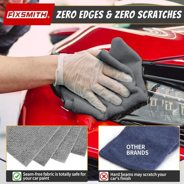 Alt view image 4 of 7 - Shop Towels, Pack of 50, Grey Microfiber Cleaning Cloth Bulk, Microfiber Towels for Cars, All-Purpose Absorbent Cleaning Rags, Dust Cloth for Automotive, Mechanic, Garage, 11.5 x 11.5 inch