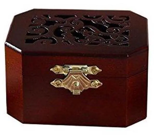 Alt view image 3 of 6 - Vintage Wood Carved Mechanism Musical Box Wind Up Music Box Gift for Christmas/Birthday/Valentine's Day, Melody You are My Sunshine