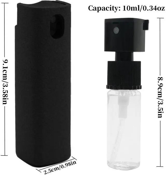 Alt view image 2 of 5 - Car Screen Cleaner Spray and Wipe for Women, Cell Phone Touchscreen Cleaning Wiper Kit Accessories for MacBook Display iPad iPhone Mac Laptop Computer Monitor TV Screens, Black Grey White