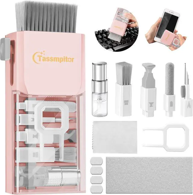 Main image of Keyboard Cleaning Kit, All in 1 Laptop Cleaning Kit for MacBook iPhone iPad Camera Lens Airpods Computer, Compact Keyboard Cleaner with Spray and Brush, Multitool for Electronic Screen