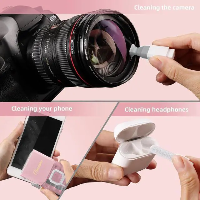 Alt view image 4 of 7 - Keyboard Cleaning Kit, All in 1 Laptop Cleaning Kit for MacBook iPhone iPad Camera Lens Airpods Computer, Compact Keyboard Cleaner with Spray and Brush, Multitool for Electronic Screen