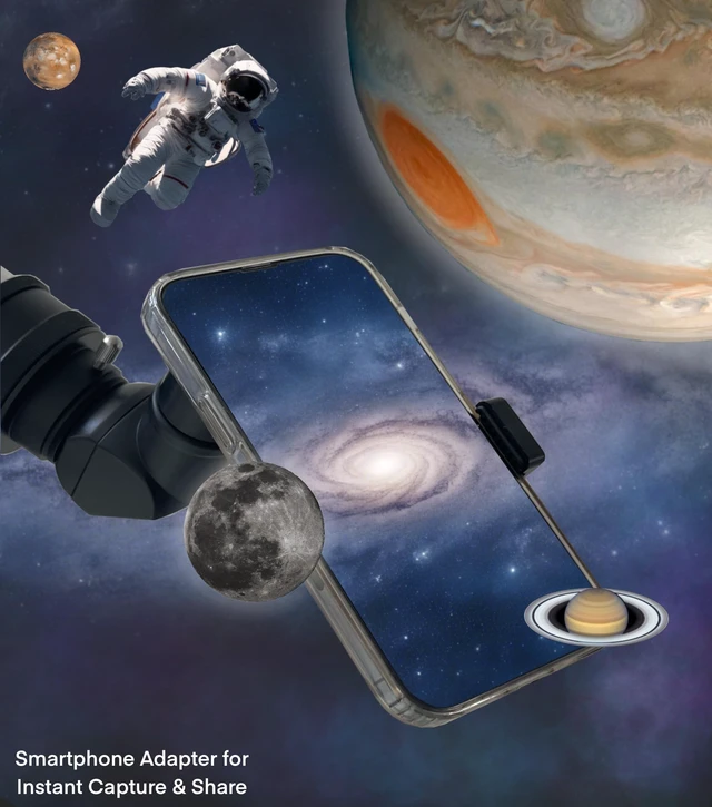 Alt view image 5 of 5 - SpectrumOI TourStar 80 AZ Telescope for Adults Astronomy Gifts, Professional Telescope Premium Refractor 80mm Aperture 500mm Focal Length with Carry Bag and Phone Holder