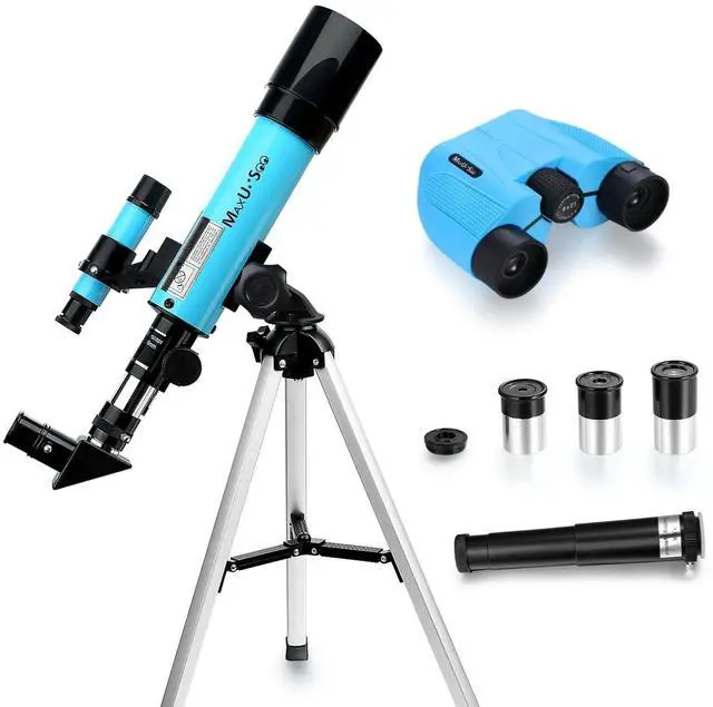 Main image of Lunar Telescope for Kids and Astronomy Beginners, Refractor Telescope with Finder Scope and 3 Eyepieces, Travel Telescope with Compact HD Binoculars for Moon Viewing Bird Watching Sightseeing