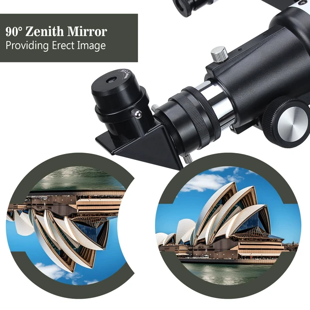 Alt view image 4 of 7 - Telescopes, Telescope for Kids and Adults Beginners, 70mm Aperture 400mm Focus Length Refractor Travel Telescope with AZ Mount for Observe The Moon and Landscape