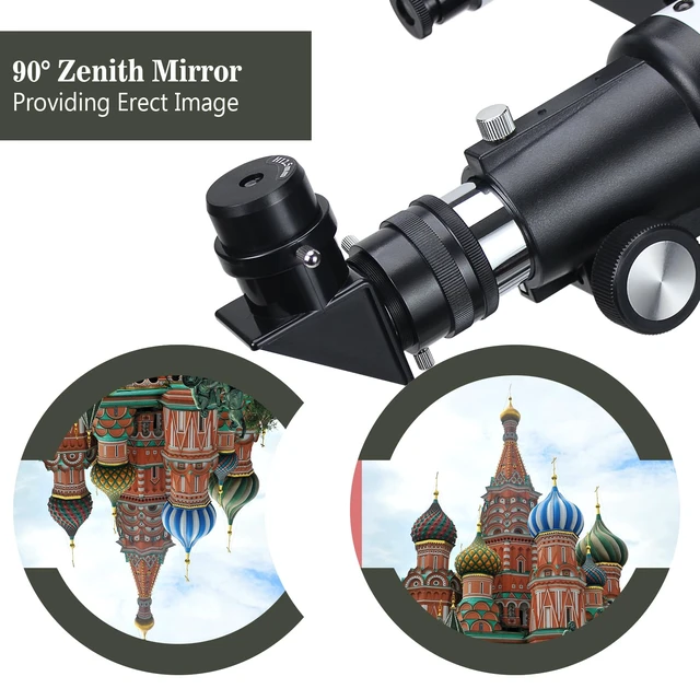 Alt view image 4 of 7 - Telescopes, Telescope for Kids and Adults Beginners, 70mm Aperture 400mm Focus Length Refractor Travel Telescope with AZ Mount for Observe The Moon and Landscape