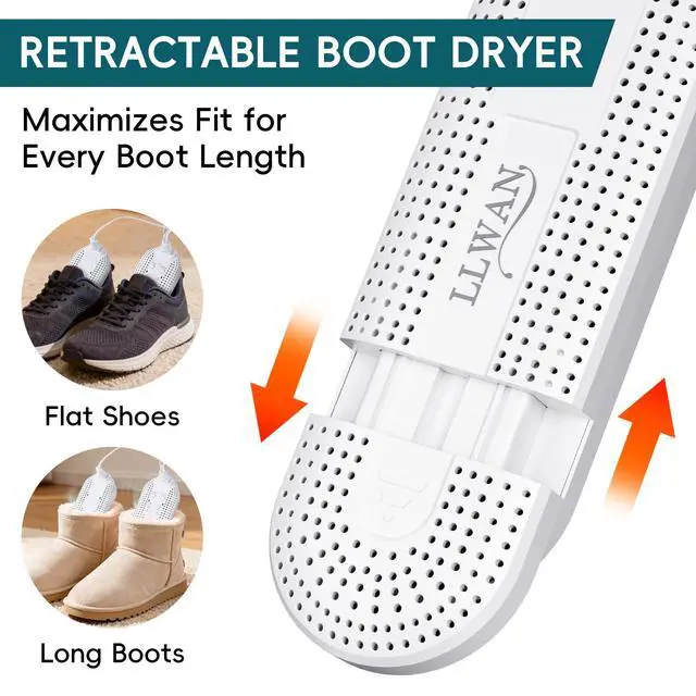 Alt view image 7 of 7 - Boot Dryer for Work Boots, Electric Portable Shoe Dryer with Timer for Sneaker Socks Gloves Drying, Boot Warmer Extendable for Rainy Seasons Winter Travel