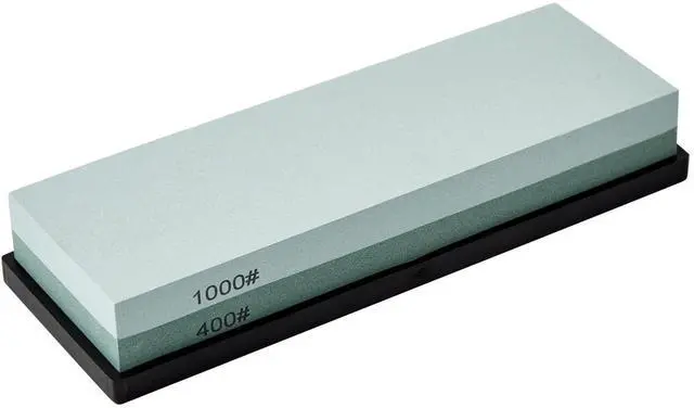 Main image of Knife Sharpening Stone with Non-slip Rubber Base, 400/1000 Grit Premium Whetstone, Double-Sided Knife Sharpener for Kitchen, Waterstone for Honing Blades Manually
