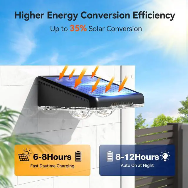 Alt view image 3 of 7 - Solar Fence Lights Outdoor Waterproof 8 Lights Modes 12 Pack (RGB) | Warm White & 6 Colors & RGB,IP66 Waterproof,No Elec. Bill,Dusk-to-Dawn Sensor for Fence/Railing/Step/Patio and Pool Areas