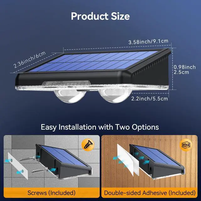 Alt view image 6 of 7 - Solar Fence Lights Outdoor Waterproof 8 Lights Modes 12 Pack (RGB) | Warm White & 6 Colors & RGB,IP66 Waterproof,No Elec. Bill,Dusk-to-Dawn Sensor for Fence/Railing/Step/Patio and Pool Areas
