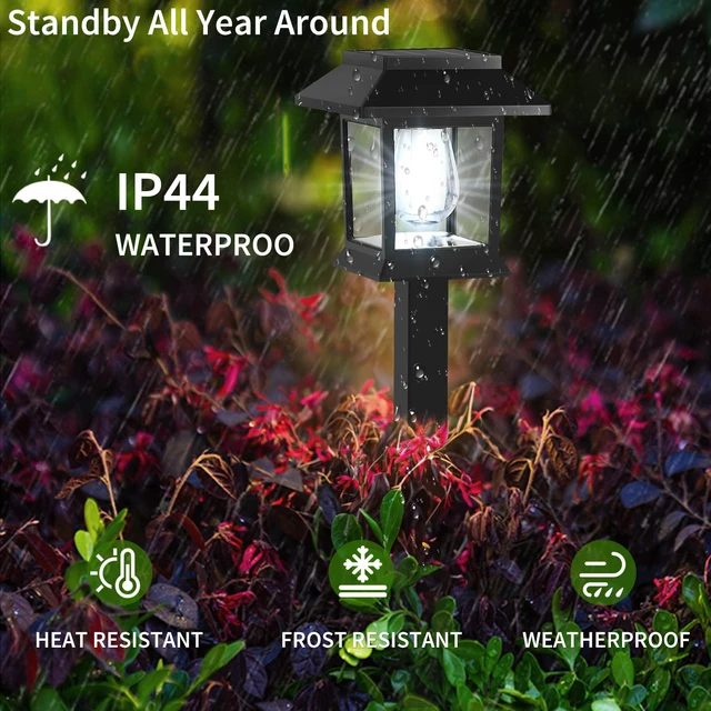 Alt view image 4 of 7 - Solar Pathway Lights Outdoor,12 Pack Cool White 6000K Solar Lights, Waterproof Auto On/Off Dawn to Dusk Landscape Lights for Garden, Path, Yard, Driveway,Walkway Decor