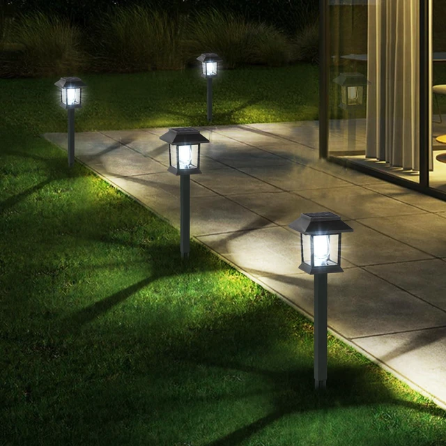 Alt view image 7 of 7 - Solar Pathway Lights Outdoor,12 Pack Cool White 6000K Solar Lights, Waterproof Auto On/Off Dawn to Dusk Landscape Lights for Garden, Path, Yard, Driveway,Walkway Decor
