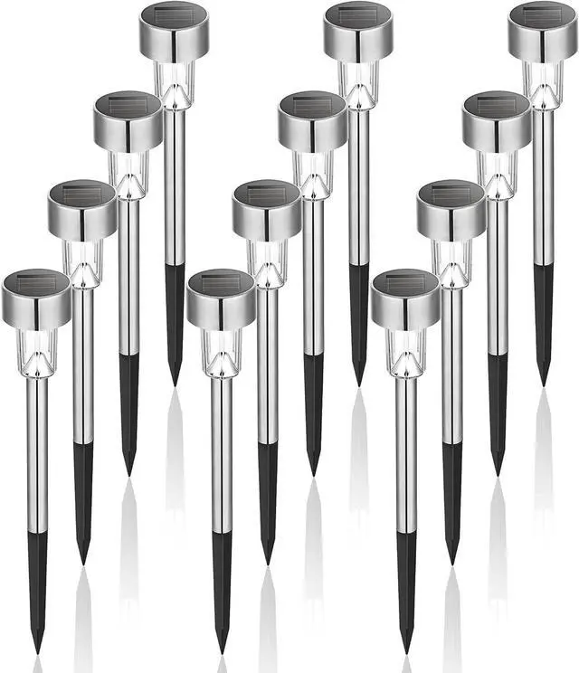 Main image of Outdoor Waterproof Solar Garden Lights, 12 Pack Cold White