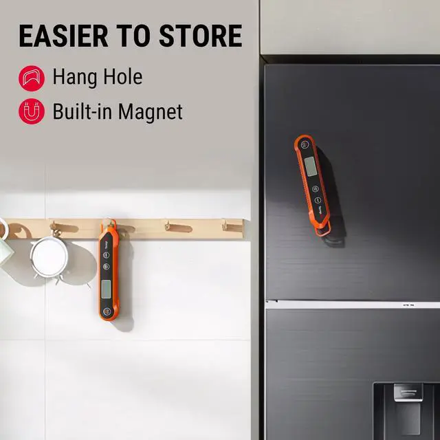 Alt view image 5 of 7 - Digital Instant Read Meat Thermometer for Grilling Waterproof Kitchen Food Thermometer with Calibration Backlight Baking Bread Candy Thermometer Cooking Tools Utensils (Previously ThermoPro)