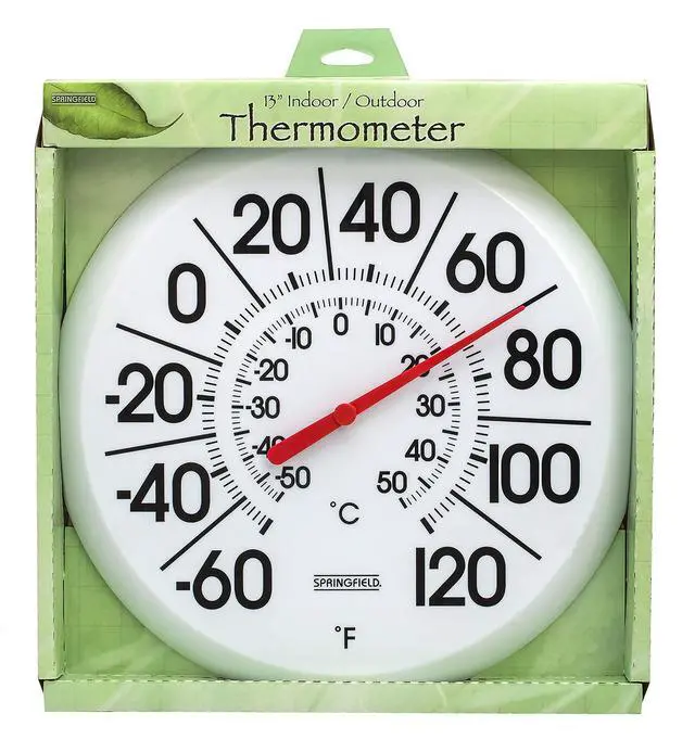 Alt view image 7 of 7 - Indoor Outdoor Big and Bold Thermometer with Mounting Bracket, Easy to Read Numbers for Patio, Pool, and Indoor Areas, 13.25-Inch, White