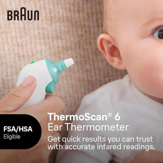 Alt view image 2 of 7 - ThermoScan 6 Ear Thermometer with Color-Coded Digital Display, ExacTemp Stability Indicator, Baby and Infant Friendly, No. 1 Brand Recommended by Pediatricians, IRT6515