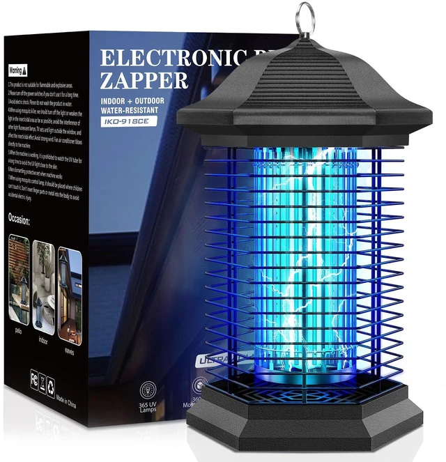 Main image of Bug Zapper Outdoor Indoor, Electric Mosquito Zapper with 18W Power & 4400V High-Voltage, Coverage of 1/2 Acre, 5ft Power Cord, 3 Prong Plug, Waterproof Fly Trap for Patio, Backyard, Garden