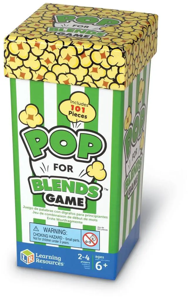 Alt view image 2 of 4 - Pop for Blends Game,Phonics Game, 2-4 Players, 92 Cards, Ages 6+
