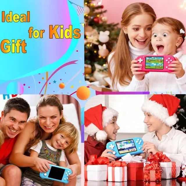 Alt view image 7 of 7 - Handheld Game Console for Kids with 3.5'' IPS Screen 139 Video Games