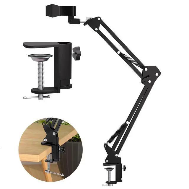 Alt view image 6 of 7 - Max 21-inch Adjustable Universal Stand for Digital Microscopes (Only Stand) | 360° Rotating Arm Table Clamp Supports Up to 6cm Diameter USB/WiFi Microscopes Ideal for Lab, Electronics, and DIY