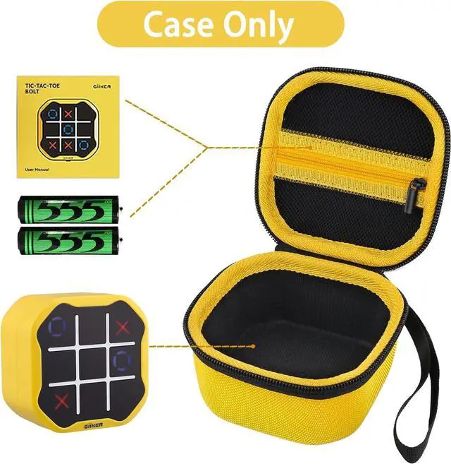 Alt view image 2 of 7 - Hard Carrying Case for GiiKER Tic Tac Toe Bolt Game, GiiKER 3-in-1 Handheld Puzzle Game Console Organizer (Case Only)