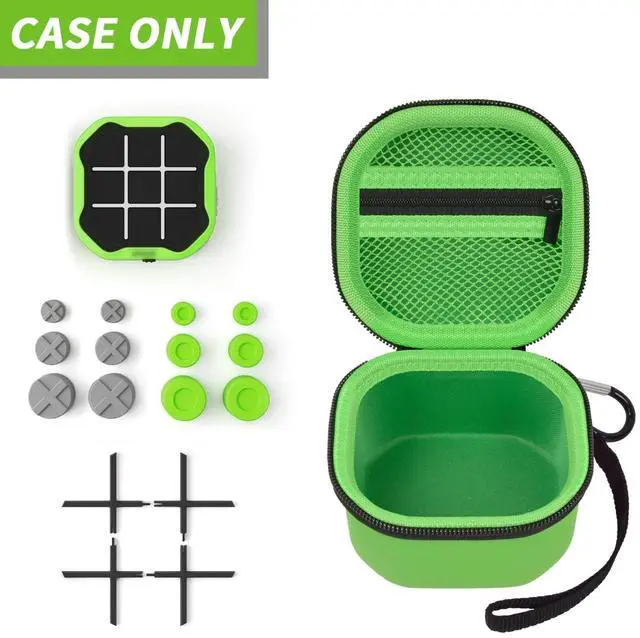 Alt view image 2 of 7 - Storage Case for Tic Tac Toe Bolt Game Original 3-in-1 Handheld Puzzle Console - Portable Organizer Holder Travel Games for Car Ride,Birthday Gifts for Boys Girls(Bag Only)-Green