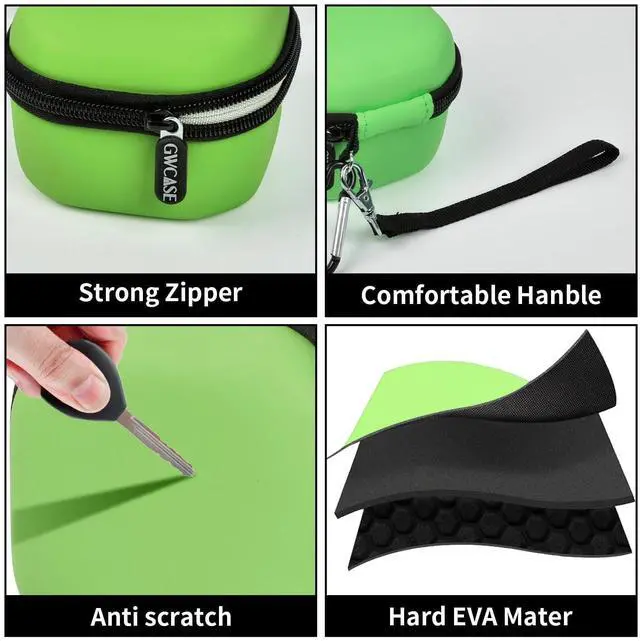 Alt view image 3 of 7 - Storage Case for Tic Tac Toe Bolt Game Original 3-in-1 Handheld Puzzle Console - Portable Organizer Holder Travel Games for Car Ride,Birthday Gifts for Boys Girls(Bag Only)-Green