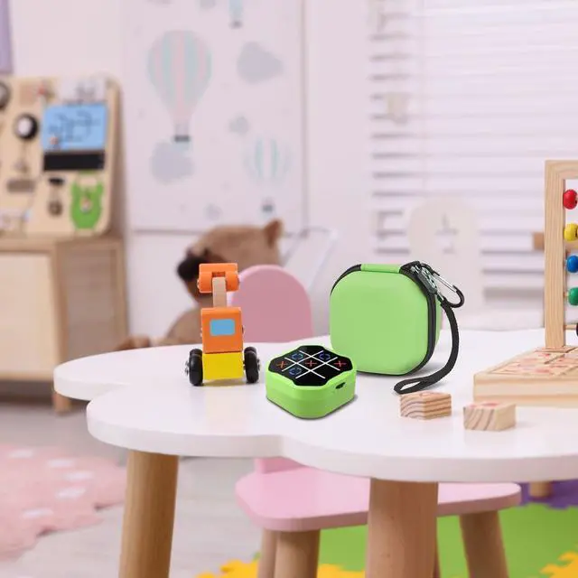 Alt view image 5 of 7 - Storage Case for Tic Tac Toe Bolt Game Original 3-in-1 Handheld Puzzle Console - Portable Organizer Holder Travel Games for Car Ride,Birthday Gifts for Boys Girls(Bag Only)-Green