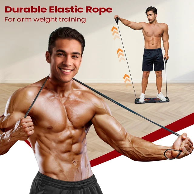 Alt view image 4 of 7 - Push Up Board, with Automatic Count & Timer, 41 Push Up Bar, Updated Foam Handles, Portable Home Workout Equipment, Push Up Strength Training Equipment