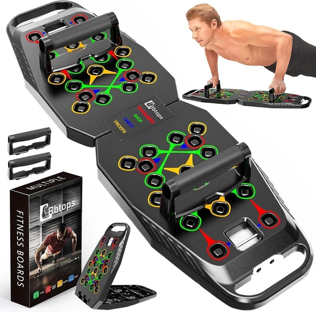 Main image of Foldable Push UP Board,Portable 20-in-1 Push UP Bar at Home Gym,Pushup Handles for Floor, Fitness Accessories Training Equipment For Man and Women (Solo-Black)