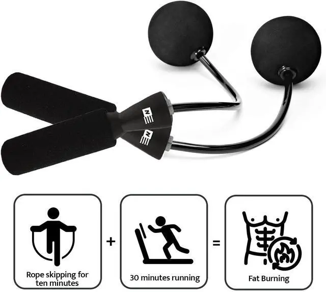 Alt view image 4 of 7 - Weighted Ropeless Jump Rope for Men - Adjustable Cordless Jump Rope with Weighted Balls & Digital Counter - Calisthenics & Home Gym Fitness Equipment - Black, Silicone & EVA Handles