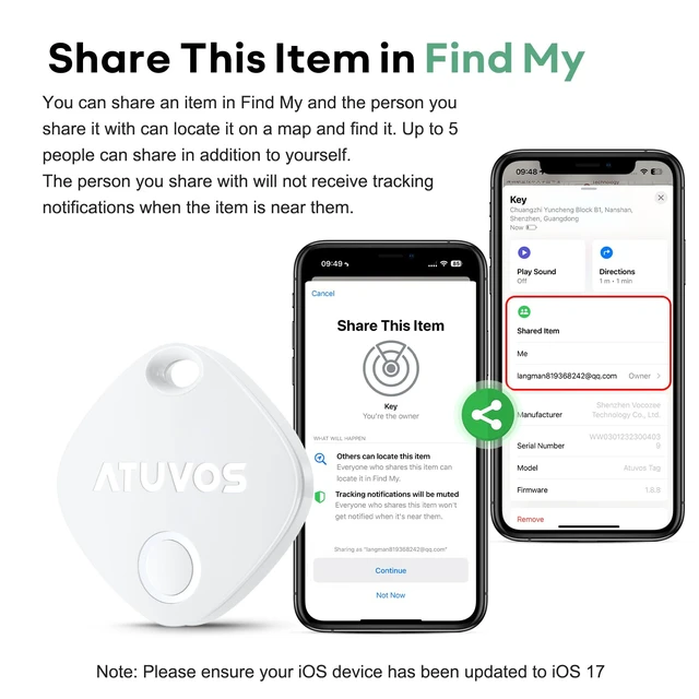 Alt view image 7 of 7 - Air Tracker Tags-4 Pack, Bluetooth Luggage Tracker Works with Apple Find My APP (iOS Only, Not for Android), Keys Finder and Item Locator for Luggage, Backpack, Suitcases, Replaceable Battery