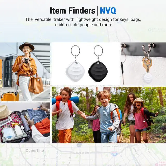 Alt view image 3 of 7 - Key Finder, Bluetooth Tracker Locator Pairs with Apple Find My (iOS only), Item Finder for Keys,Wallet,Pets,Bag,Backpack and Suitcase, 400ft Range Smart Tracker Tags, Compatible with iOS, Black 1Pack