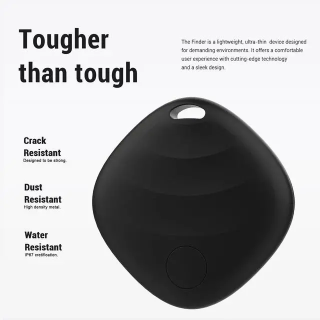Alt view image 4 of 7 - Key Finder, Bluetooth Tracker Locator Pairs with Apple Find My (iOS only), Item Finder for Keys,Wallet,Pets,Bag,Backpack and Suitcase, 400ft Range Smart Tracker Tags, Compatible with iOS, Black 1Pack