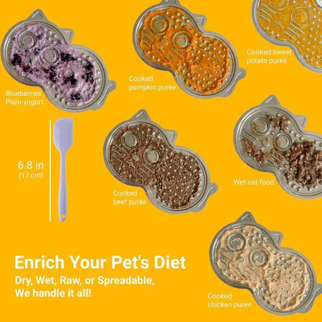 Alt view image 5 of 7 - Stainless Steel Lick Mat for Dogs & Cats - 15"×10" Large Metal Dog Licking Mat, Chew Proof Slow Feeder Mat with Suction Cups for Puppy & Cat, Dishwasher Safe, Whisker-Friendly