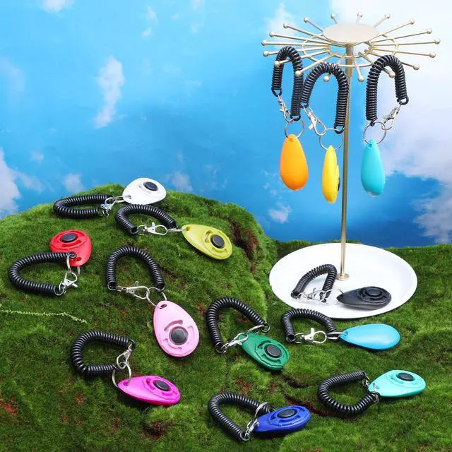 Alt view image 5 of 7 - 30pcs Dog Training Clickers with Wrist Strap,Multicolor Pet Training Clicker Cat Clicker Bird Clickers for Dogs Cats Horses Birds Behavioral Training Accessories