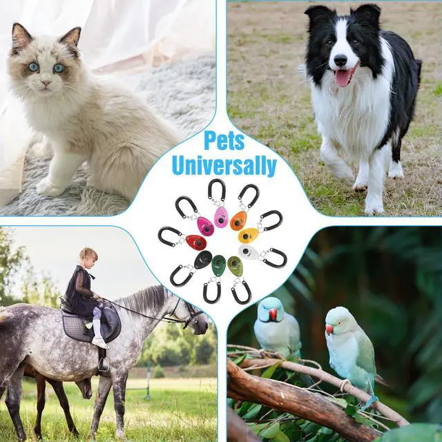 Alt view image 6 of 7 - 30pcs Dog Training Clickers with Wrist Strap,Multicolor Pet Training Clicker Cat Clicker Bird Clickers for Dogs Cats Horses Birds Behavioral Training Accessories