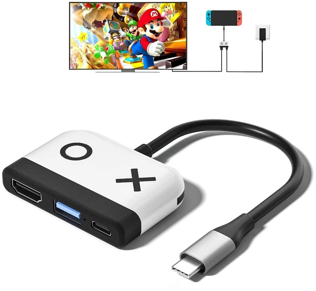 Main image of Switch Dock for Nintendo Switch/Switch OLED,Portable TV Docking Station 4K/60HZ HDMI TV USB 3.0 Port and USB C Charging,Compatible with Nintendo Switch Steam Deck and More