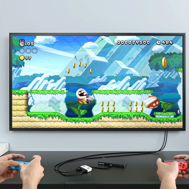 Alt view image 4 of 6 - Switch Dock for Nintendo Switch/Switch OLED,Portable TV Docking Station 4K/60HZ HDMI TV USB 3.0 Port and USB C Charging,Compatible with Nintendo Switch Steam Deck and More