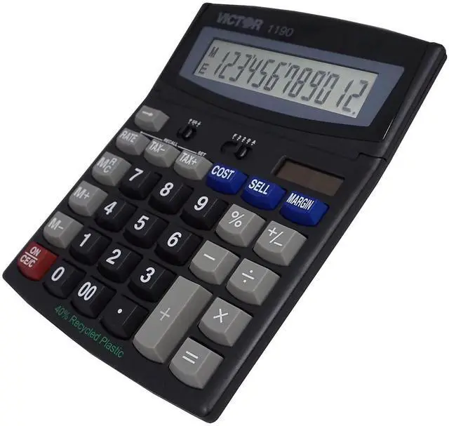 Alt view image 6 of 7 - 1190 Executive Desktop Calculator, 12-Digit LCD