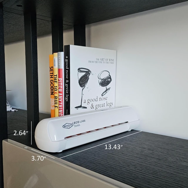 Alt view image 6 of 7 - 9-Inch Thermal Laminator, 35 Mil, 3-Min Warm-Up, Compact Lamination Machine with 10 Pouches, Jam Release Lever, Auto Shut-Off, One-Touch Operation for Home, Office, School