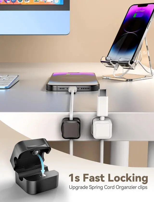 Alt view image 2 of 7 - TOPGO Acrylic Cell Phone Stand, Clear Phone Holder for Office Desk, Vanity, Kitchen, Bedside Table, Compatible with iPhone 17/Smartphones/iPad/Switch/Kindle, Office Desk Accessories
