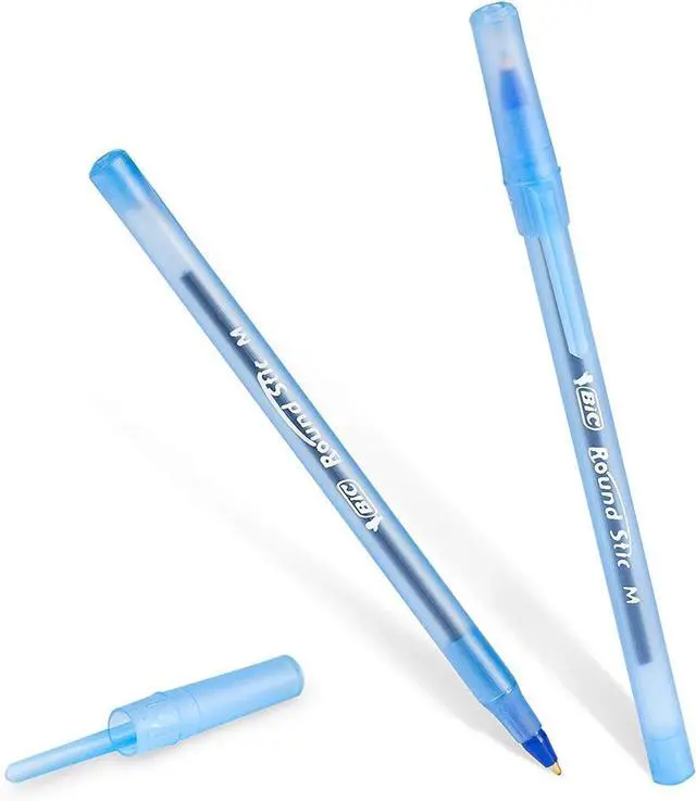 Alt view image 4 of 5 - Round Stic Xtra Life Pens, Medium Point 1.0 mm, 30 Black & 30 Blue Ink Pens, Pack of 60