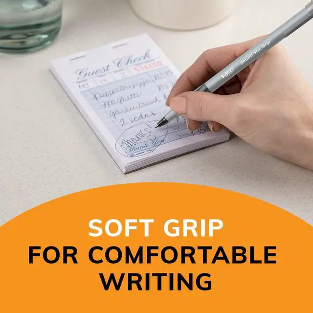 Alt view image 4 of 7 - Round Stic Grip Xtra Comfort Black Ballpoint Pens, Medium Point (1.2mm), 36-Count Pack, Perfect Writing Pens With Soft Grip for Superb Comfort and Control