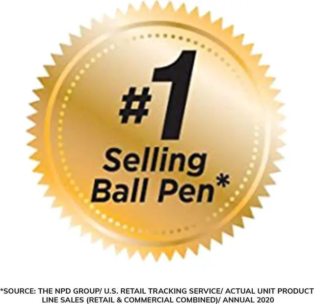 Alt view image 4 of 7 - Round Stic Xtra Life Black Ballpoint Pens, Medium Point (1.0mm), 36-Count Pack of Bulk Pens, Flexible Round Barrel for Writing Comfort, No. 1 Selling Ballpoint Pens