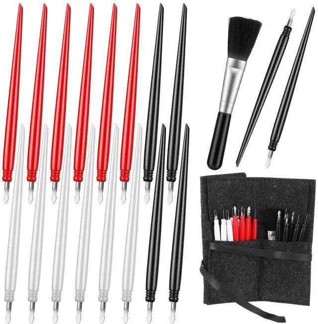 Alt view image 2 of 7 - 20pcs Scratch Art Tools Scratch Art Stylus Sticks Tools for Adults with Bag Scratchs Arts Pen with Clean Brush Scratching Drawing Color Pens Paper Painting Scratchboard Crafts Set
