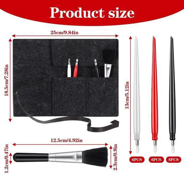 Alt view image 3 of 7 - 20pcs Scratch Art Tools Scratch Art Stylus Sticks Tools for Adults with Bag Scratchs Arts Pen with Clean Brush Scratching Drawing Color Pens Paper Painting Scratchboard Crafts Set
